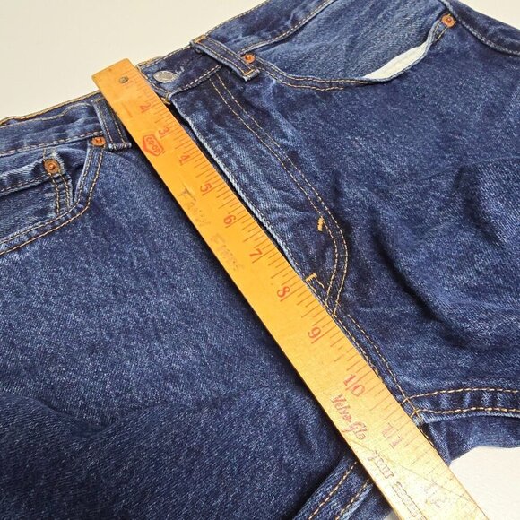 Levis 505 Jeans Mens 34x32 Blue Regular Straight Fit Workwear Cowboy Denim - Picture 10 of 13